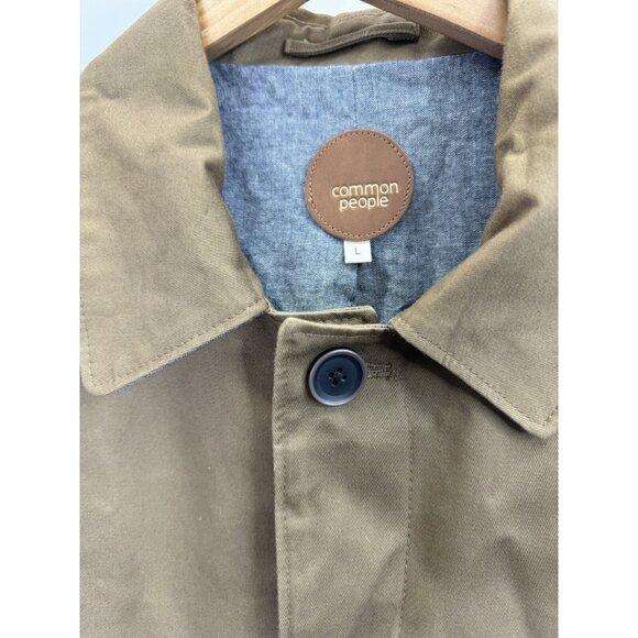 COMMON PEOPLE Men's Premium Long Overcoat Jacket Size Large - Picture 4 of 12